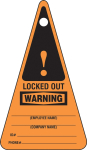 Accuform MLT316CTP Triangle Safety Tag: Warning Locked out (0)