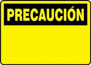Accuform MRBH607PBAR 7" x 10" OSHA Caution Safety Sign Blank, Dry-Erase Aluminum (1)