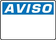 Accuform MRBH840VP 14" x 20" OSHA Notice Safety Sign Blank, Plastic (1)