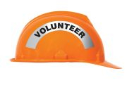 Accuform MRBWRV13RFV 3" x 6-7/8" Emergency Response Reflective Helmet Sticker: Volunteer, Reflective Sheet (1)