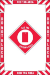 Accuform PSR113 36" x 24" Floor Marking Kit: Red Tag Holding Area Keep Clear Do Not Block (0)