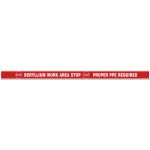 Accuform PTP218 2" x 48" Tough-Mark Heavy-Duty Printed Message Strip Keep Clear (4)