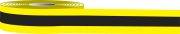 Accuform PTW204 Woven Barricade Tape: Solid W/ Black Stripe, 2" x 200-ft, Black/Red (2)