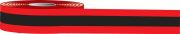 Accuform PTW204 Woven Barricade Tape: Solid W/ Black Stripe, 2" x 200-ft, Black/Red (3)