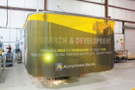 Accuform PWD341 Custom One-Way Printed Welding Partition Screen, 8' L Straight Roller Track (0)