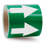 Accuform RAW459GNWT Directional Flow Arrow Tapes, 4" x 108 ft, White Arrow on Green (0)