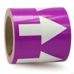 Accuform RAW459WTPR Directional Flow Arrow Tapes, 4" x 108 ft, White Arrow on Purple (0)