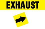 Accuform RPC760GNWTPH Duct Marker: Exhaust, OD 8" - 10", White Letters on Green (1)