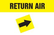 Accuform RPC772GNWTPH OD 8" - 10" Duct Marker: Return Air, White Letters on Green (1)