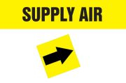 Accuform RPC774GNWTPD OD 2-1/2" - 6" Duct Marker: Supply Air, White Letters on Green (1)