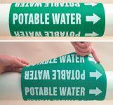 Accuform RPK324STC Snap Tite - 2-1/4" to 3 OD ASME (ANSI) Pipe Marker: Fire Sprinkler (2)