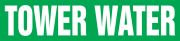 Accuform RTA186MD Roll Tape Pipe Marker: Tower Water, Roll Size 2" x 54-ft (1)