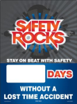 Accuform SCN409 14" x 10" Digi-Day Magnetic Faces: Safety Rocks - Stay On Beat With Safety _ Days Without A Lost Time Accident (0)