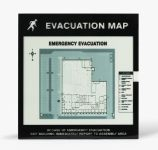 Accuform SHDTA204 Emergency Evacuation Signs Map Holders: In Case Of Emergency, Insert Size: 11"H x 17"W, Glow, Spanish (1)