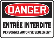 Accuform SHMADM157VS 10" x 14" OSHA Danger Safety Sign: Do Not Enter Authorized Personnel Only, Adhesive Vinyl, Spanish (2)