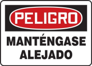 Accuform SHMATR111VP 7" x 10" OSHA Danger Safety Sign: Keep Out, Plastic, Spanish (0)