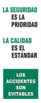 Accuform SHMBR613 74"h x 28"w - Single Sided Bilingual Safety Banner: Safety Is The Priority - Quality Is The Standard, Spanish (0)