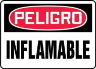 Accuform SHMCHL069XT 14" x 20" OSHA Danger Safety Sign: Flammable, Dura-Plastic, Spanish (0)