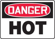 Accuform SHMCPG020XL 10" x 14" OSHA Danger Safety Sign: Hot, Aluma-Lite, Spanish (1)