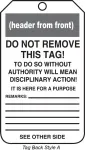 Accuform SHMDT185CTP OSHA Danger Safety Tag: Blank (2)