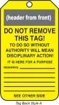 Accuform SHMDT623LPM OSHA Caution Safety Tag: Blank (2)