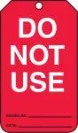 Accuform SHMGT219PTP Equipment Status Safety Tag: Do Not Use (1)
