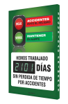 Accuform SHSCK101 28" x 20" Digi-Day Electronic Safety Scoreboards: Accidents Avoid Danger Stay Alert Don't Get Hurt We Have Worked ___ Days Without (0)