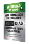 Accuform SHSCK103 28" x 20" Digi-Day Electronic Safety Scoreboards: Safety Is Green This Facility Has Worked ___ Days Without A Lost Time Accident (0)