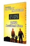 Accuform SHSCK105 28" x 20" Digi-Day Electronic Safety Scoreboards: Because Safety Matters __ Days Accident Free (1)