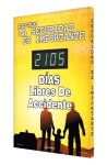 Accuform SHSCK105 28" x 20" Digi-Day Electronic Safety Scoreboards: Because Safety Matters __ Days Accident Free (0)