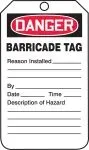Accuform SHTAB104CTP OSHA Danger Status Alert: Barricade Tag (1)