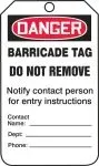 Accuform SHTAB104CTP OSHA Danger Status Alert: Barricade Tag (2)