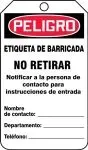 Accuform SHTAB104CTP OSHA Danger Status Alert: Barricade Tag (3)