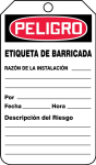 Accuform SHTAB104CTP OSHA Danger Status Alert: Barricade Tag (0)
