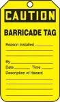 Accuform SHTAB105CTP OSHA Caution Safety Tag: Barricade Tag (1)