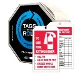 Accuform SHTAR732 Safety Tags By-The-Roll: Fire Extinguisher Inspection Record (6)