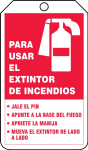 Accuform SHTRS218PTM Fire Extinguisher Safety Tag: Fire Extinguisher Instructions (0)