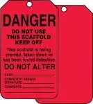 Accuform SHTSS101LTP Scaffold Status Safety Tag: Danger- Do Not Use This Scaffold- Keep Off (1)