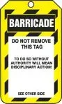 Accuform TAB107CTP Barricade Status Safety Tag: Barricade (1)