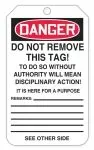 Accuform TAR102 OSHA Danger Tags By-The-Roll: Defective Equipment (1)