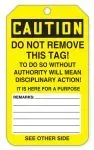 Accuform TAR132 OSHA Caution Tags By-The-Roll: Unsafe Do Not Use (1)