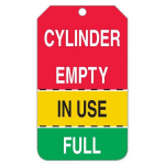 Accuform TAR159 Perforated Tags By-The-Roll: Cylinder Empty - In Use - Full (1)