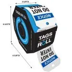 Accuform TAR284 OSHA Notice Tags By-The-Roll: Do Not Enter Area Being Disinfected (5)