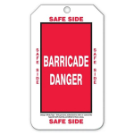 Accuform TAR312 Tags By-The-Roll: Barricade Hazard Tag (1)