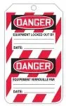 Accuform TAR486 Bilingual OSHA Danger Tags By-The-Roll: This Tag & Lock to Be Removed Only By Person Shown On Back (2)