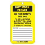 Accuform TAR706 Safety Tag: Tags By-The-Roll- Hot Work Permit (1)