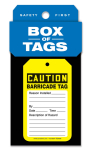 Accuform TBX308 Box of Tags: OSHA Caution - Barricade Tag (0)