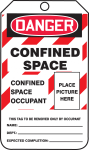 Accuform TCS318PTM Confined Space Status Safety Tag: Danger Confined Space (0)