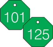 Accuform TDG826GN 1-1/2" Accu-Ply Engraved Numbered Plastic Tags (0)