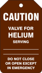 Accuform TDM605CTM Caution Safety Tag: Valve for Helium (0)